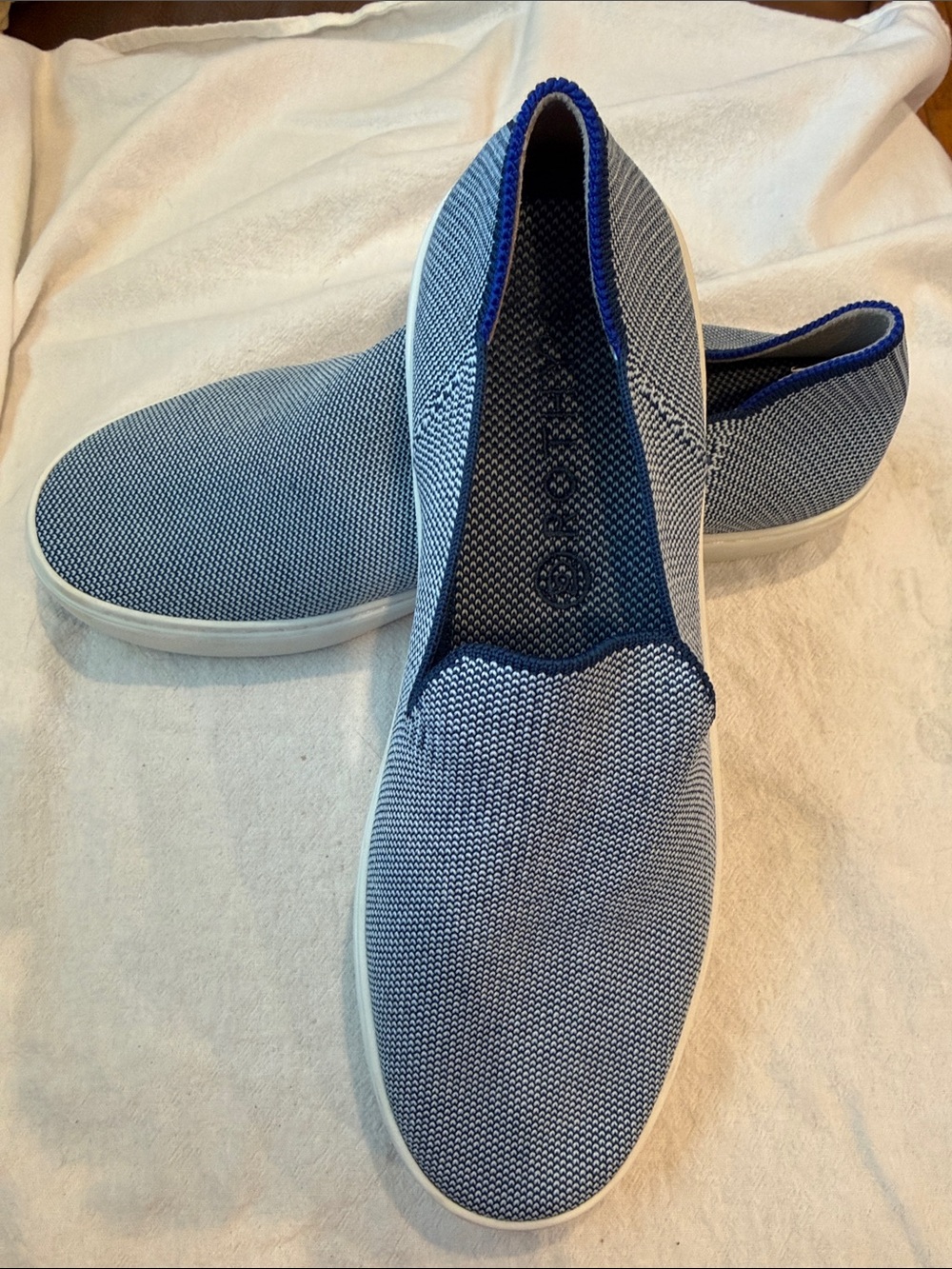 Rothy's Light Blue Knit Slip-On Athletic Shoes